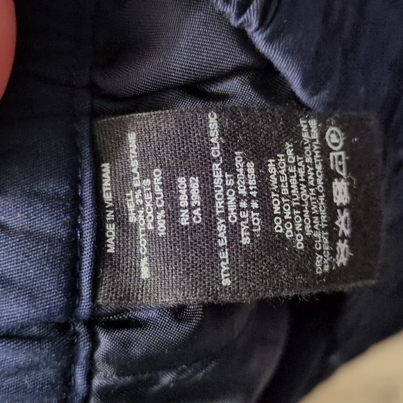 Theory Blue Midnight Easy Trouser Classic Chino Size P - Picture 8 of 10